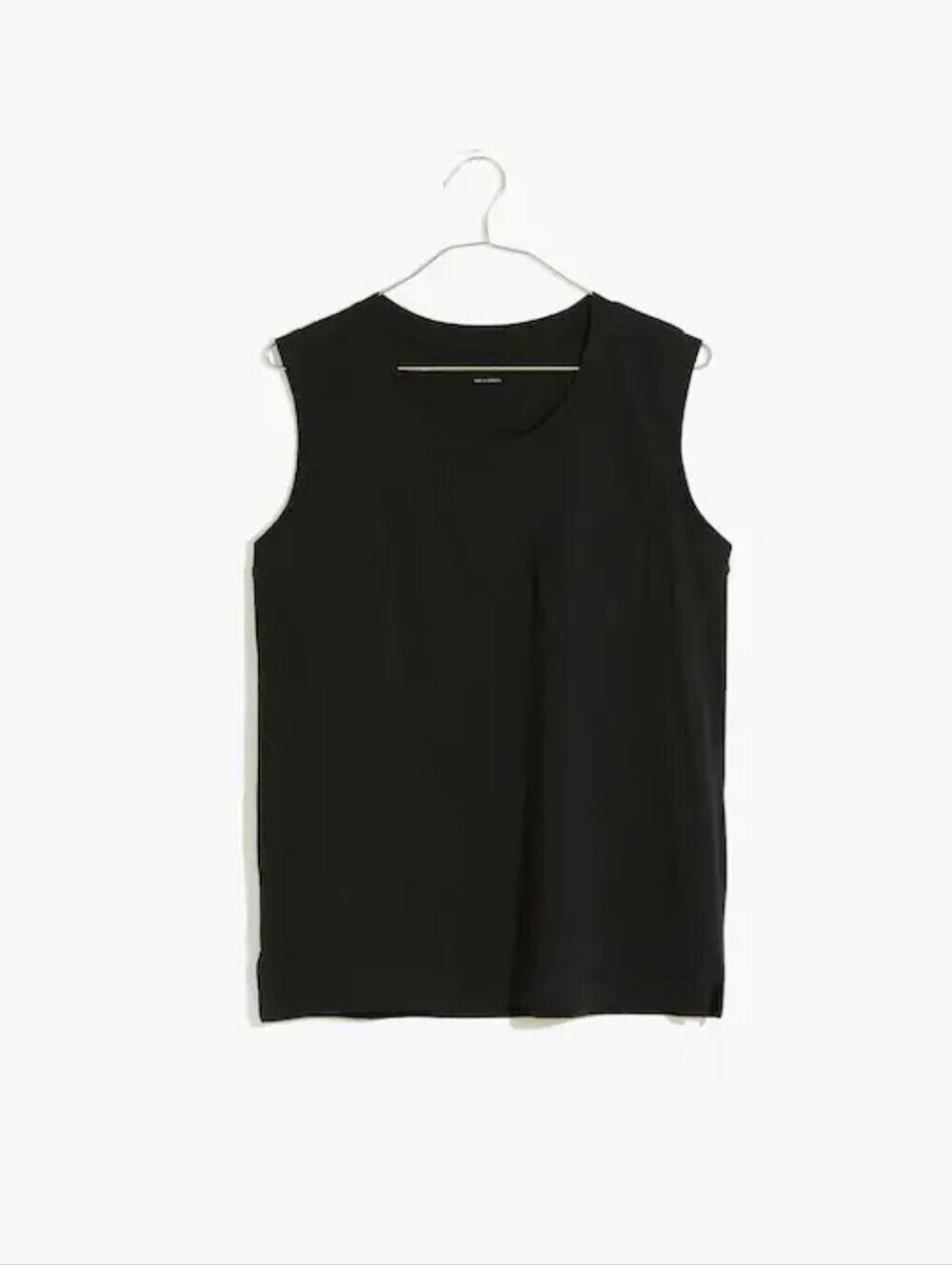 Madewell Softfade Cotton Oversized Muscle Tank, Color True Black Size XS